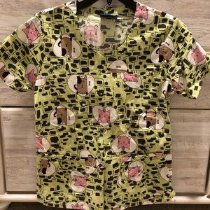 Printed Scrub top